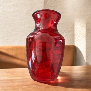 Red Glass Vase